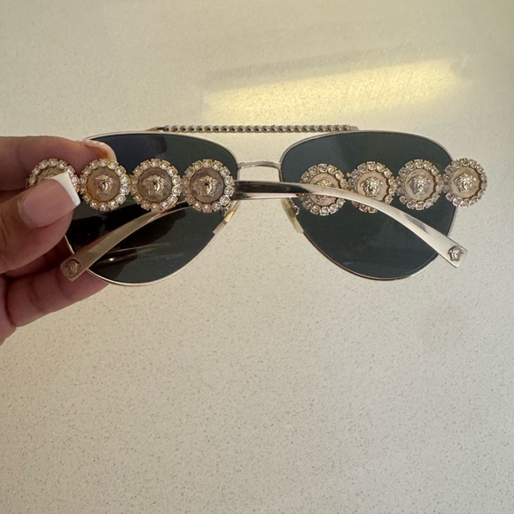 Versace Gold and Black Sunnies - Picture 3 of 6